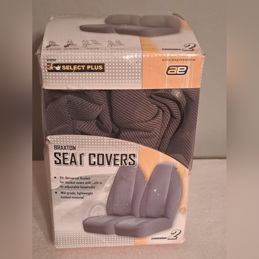 Seat Covers Bucket Seats Gray New